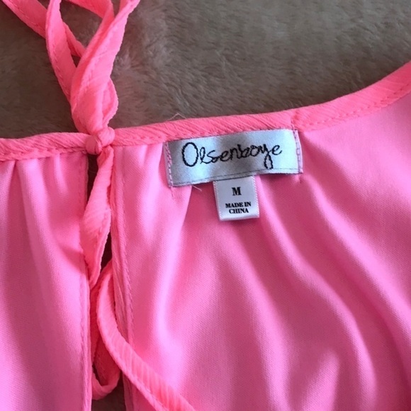 Olsenboye Medium Fully Lined Summer Dress Spaghetti Straps Flowy Blouson Beach - Picture 6 of 8